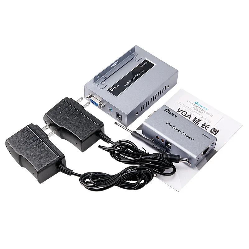 DT 7020B VGA удлинитель 300 м к RJ45 усилитель сигнала HD одиночный сетевой кабель