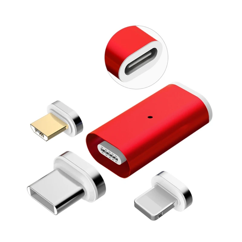 Магнитный адаптер для быстрой зарядки для Android type-C с разъемом Micro USB 2,0 и кабелем Micro USB C