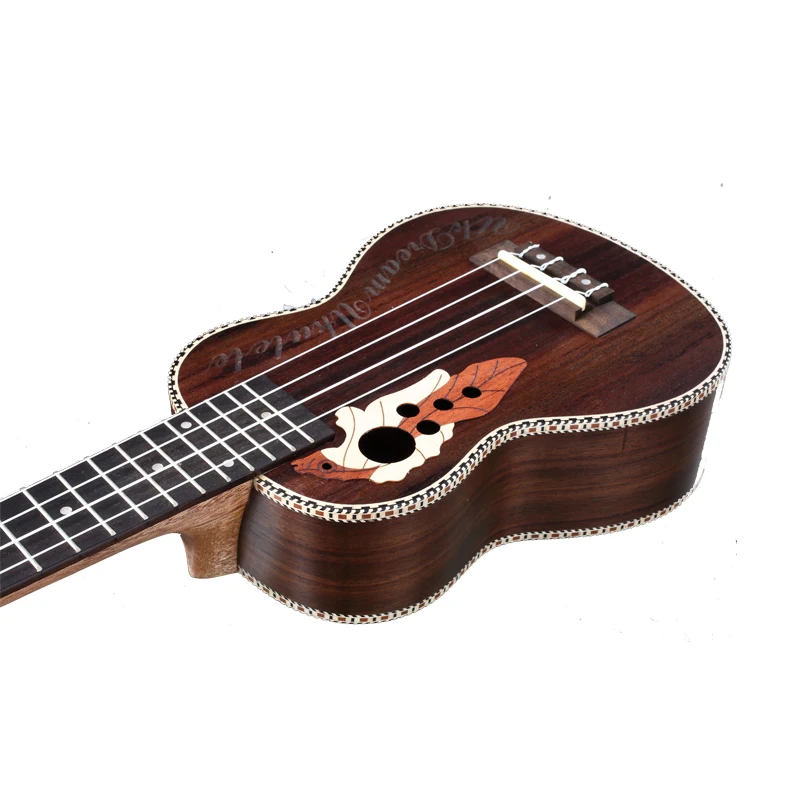 Укулеле из розового дерева 21 дюйм мини акустическая гитара музыкальный