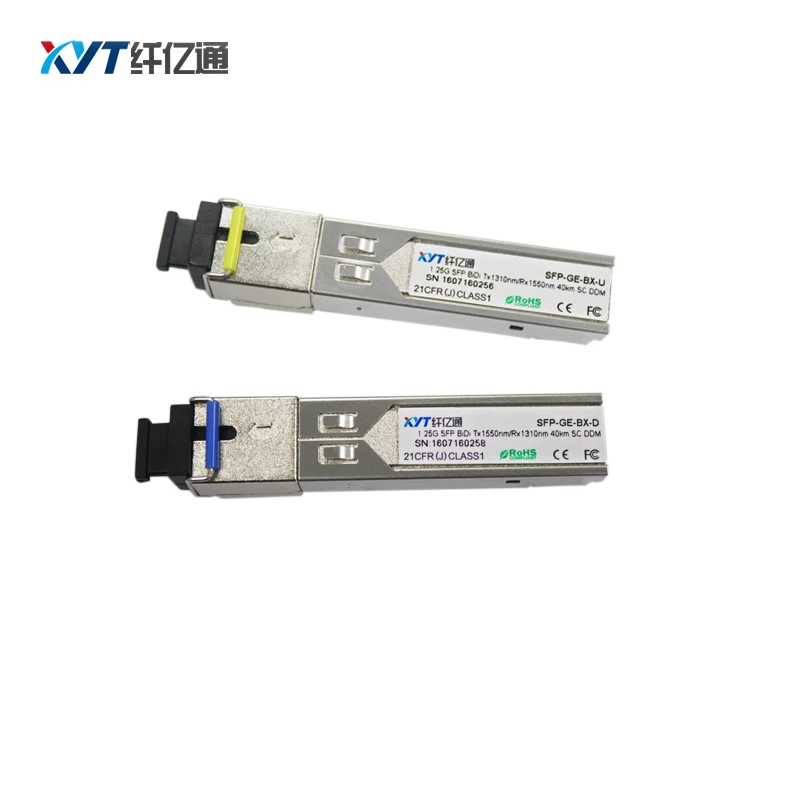 3 Pair 1.25Gb/s 1310/1550nm SC Connector Fiber Optic SFP Transceiver 40km