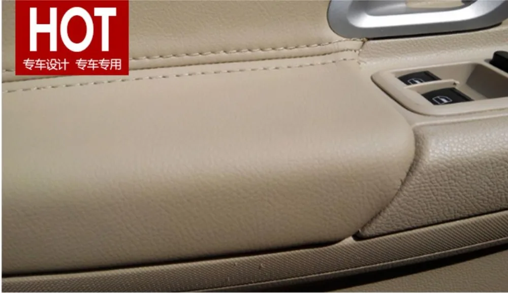 Для Skoda Fabia 2008- микрофибра кожа двери автомобиля подлокотник Панель Защитная крышка 4 шт./компл. с вмонтированой корпусной фитинги
