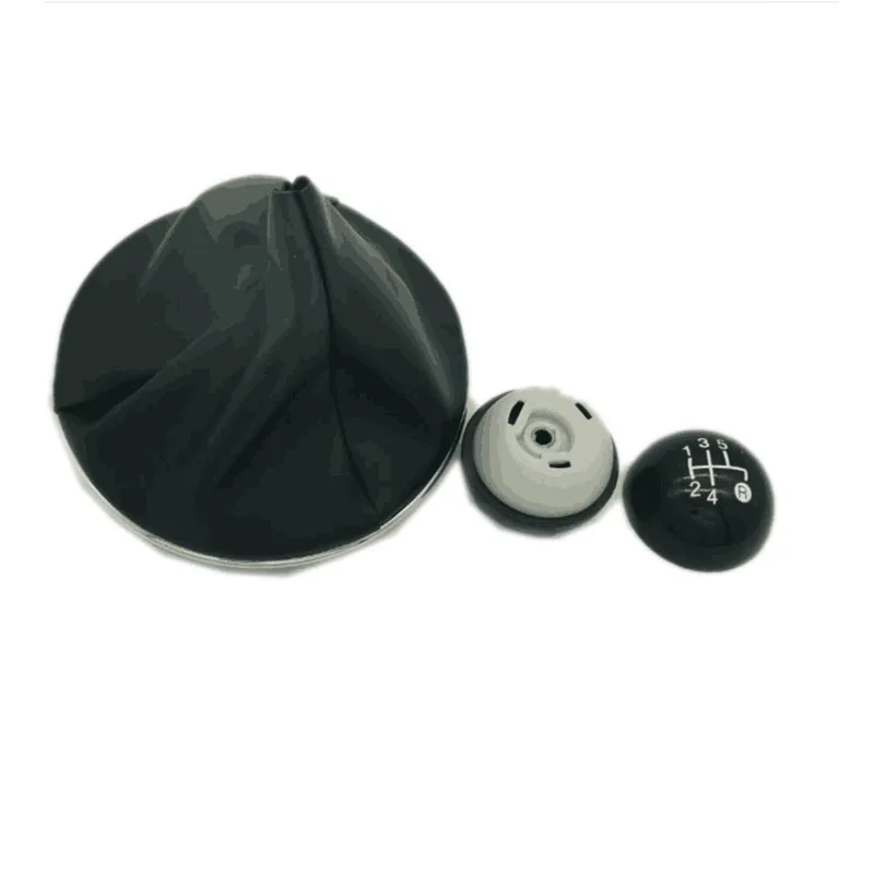 Для Fiat 500 500c 2012 2013 55344048 5 скоростей ручка переключения передач Sitck Head кожаный глянцевый черный колпачок Замена - Название цвета: 1 pair