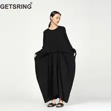 Женское асимметричное длинное платье GETSRING свободное в полоску с