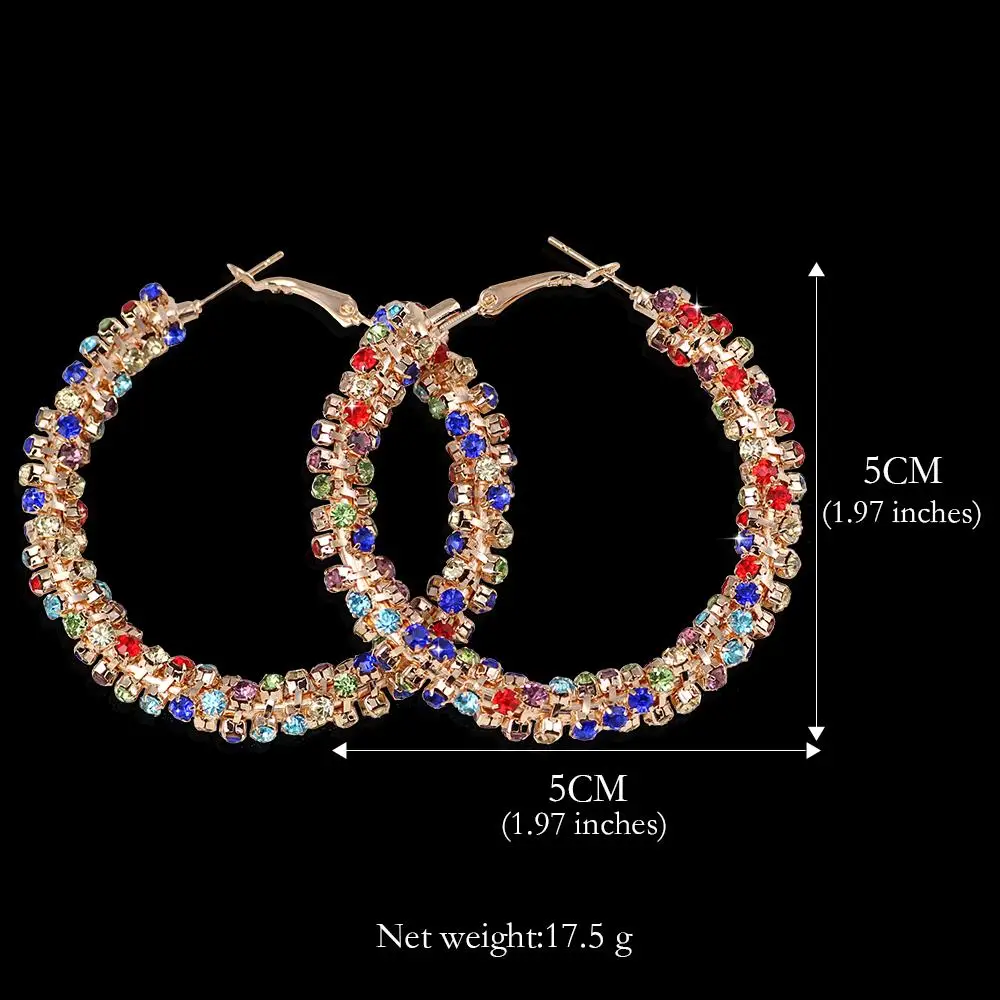 Crystal Hoop Earrings for Women 2015 Brincos Ouro Luxury Gold Plated Earring Pendiente Rhinestone Fashion Jewelry Bijuteria|earring stars|earrings