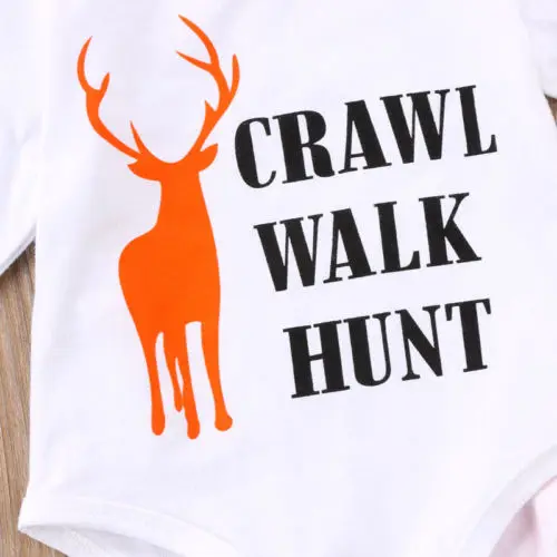 Christmas Newborn Infant Kids Happy Baby Boys Girls Clothes Romper Pants Hat Lovely Clothing Outfits Set 3Pcs | Детская одежда и