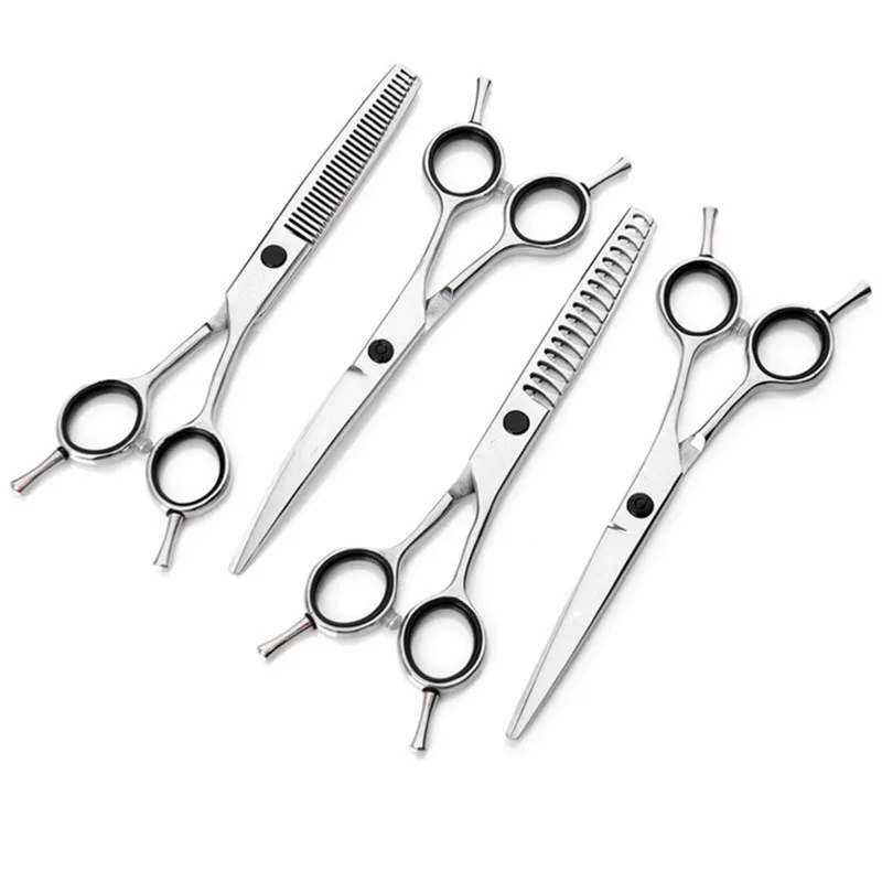 

Purple Dragon 6 inch Silver Professional Pet Shears Set with Comb 2 Styles Thinning Scissors Dog Grooming Kit In Pet Supplies