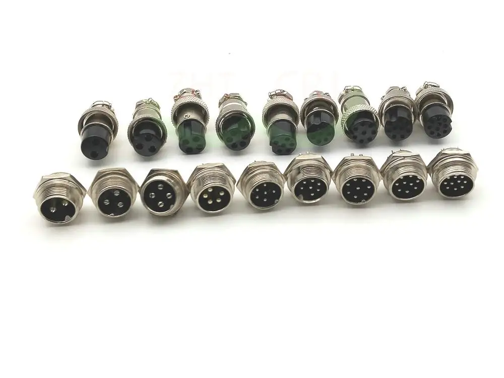 10 комплектов GX16 16 мм 2pin 3pin 4Pin 5pin 6pin 7pin 8Pin 9pin 10pin16mm аудио шасси разъем|Соединители| |