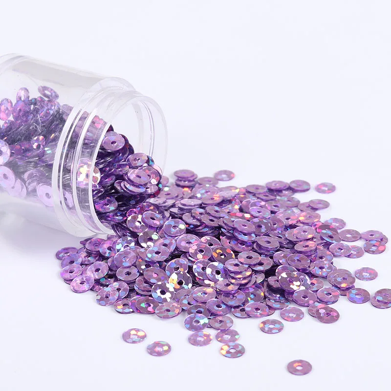 4000 шт/партия 4 мм Блестящий лазерный цвет блестки ПВХ плоские неупакованные шитье