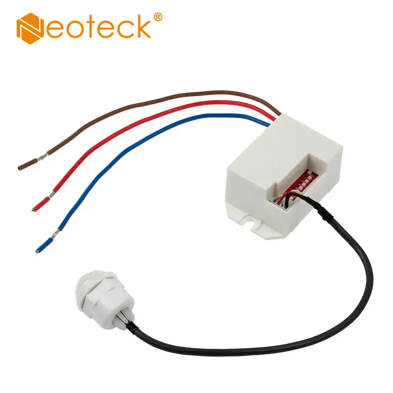 Neoteck 360 Degree Recessed PIR Sensor Detector Ceiling Occupancy Motion Light Switch 220-240V/AC 800W Motion Light Switch