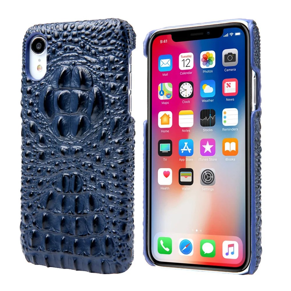 Чехол для iPhone X XS Max XR с текстурой под крокодиловую кожу | Чехлы мобильных