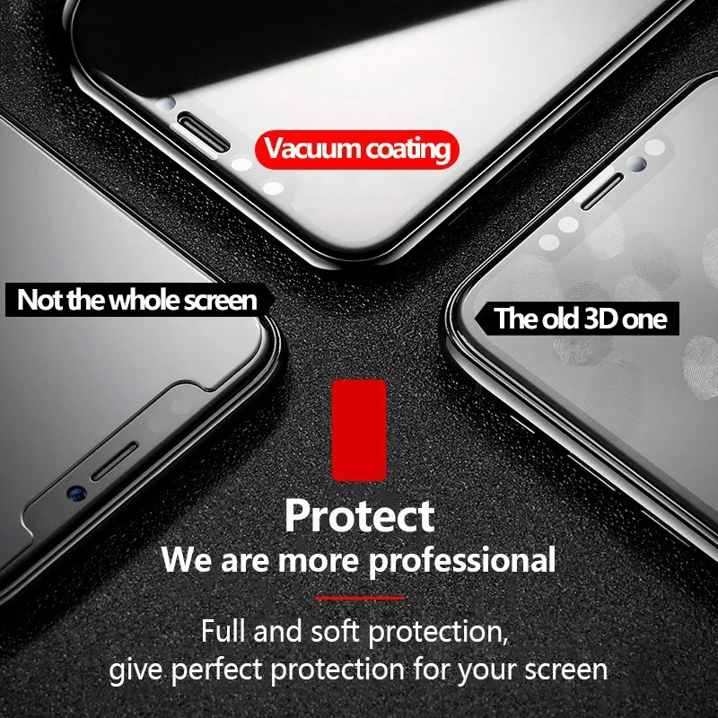 5D закаленное стекло для iphone 11 Pro XS MAX XR X Защитное стекло для экрана для iphone 7 8 6 S Plus стекло полное покрытие пленка изогнутый край