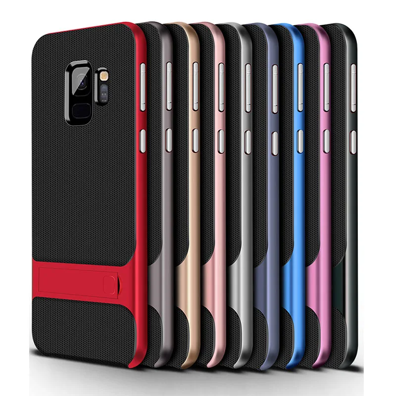 Роскошные Скрытая чехол с Умной крышкой и подставкой для samsung Galaxy S10 S8 S9 плюс Note8 Note9 Тонкий Жесткий ПК+ ТПУ чехол-держатель для крепления для samsung Note9 S9 чехлы