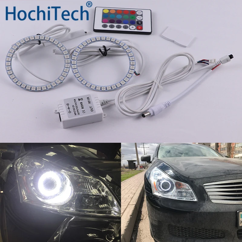 For Infiniti G35 2006 2007 2008 Multi-color Led Angel Eyes Kit RGB Halo Rings Daytime Light DRL | Автомобили и мотоциклы