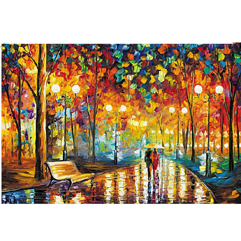 DIY 3D Алмазная живопись красочный мир абстрактная масляная краска полная