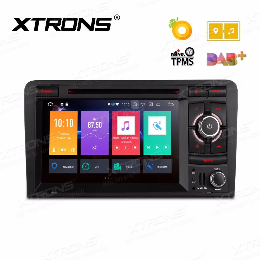 XTRONS 7 ''HD Android 8 0 Восьмиядерный автомобильный Радио Стерео DVD плеер GPS для Audi A3 8P