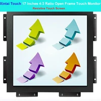 xintai touch 17 inches 43 ratio capacitive touch screen industrial open frame touch monitor resolution 12801024
