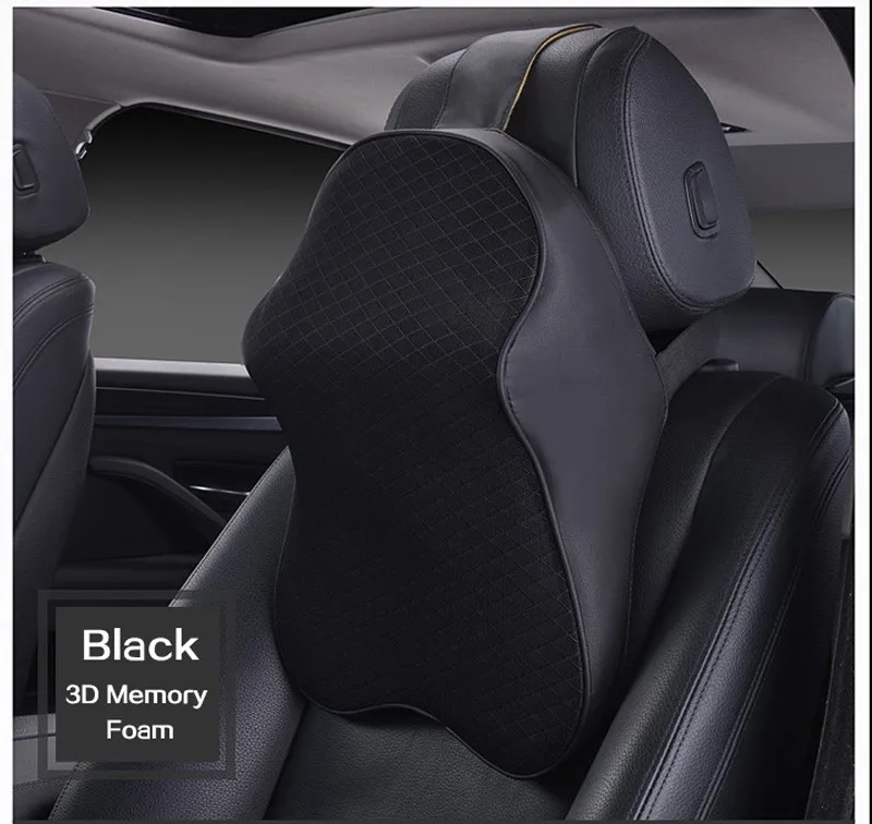 3D пены памяти подголовник подушка для автомобиля Автомобильная шеи Ieather