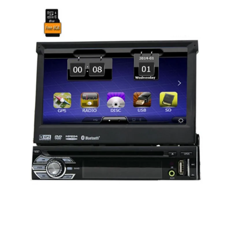 Автомагнитола 1 Din автомобильный Dvd-плеер Gps-навигатор магнитофон автомагнитола