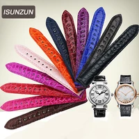 custom colors alligator crocodile leather ladies watches straps for chopard strap bracelet belt for hours 14 15 17 18 19 20 mm