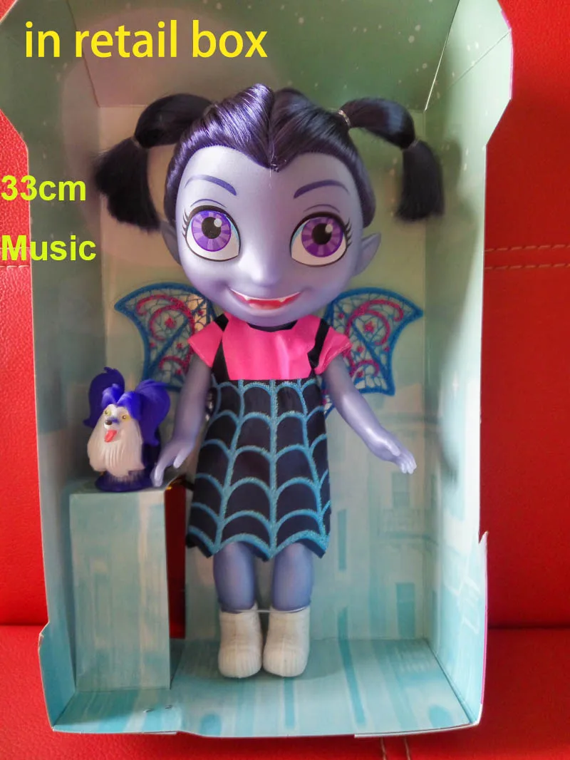 Large Size Vampirina Junior The Vamp Doll with Music Birthday Gifts Action Figure Toys for Children The Vamp Girl Toy - Color: retail box