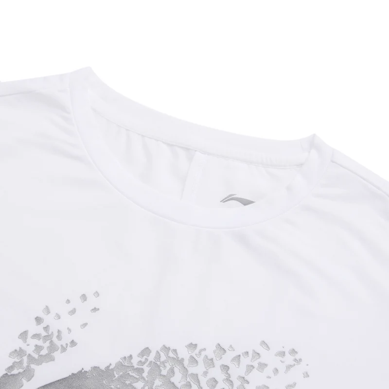 Li Ning женские футболки для тренировок дышащие 89% полиэстер 11% спандекс с