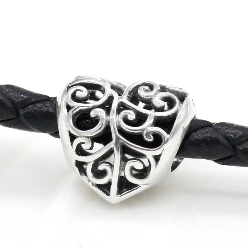 925 Sterling Silver Openwork Heart Charm fit Original Pandora Bracelets &amp Necklaces Beads Accessories | Украшения и аксессуары