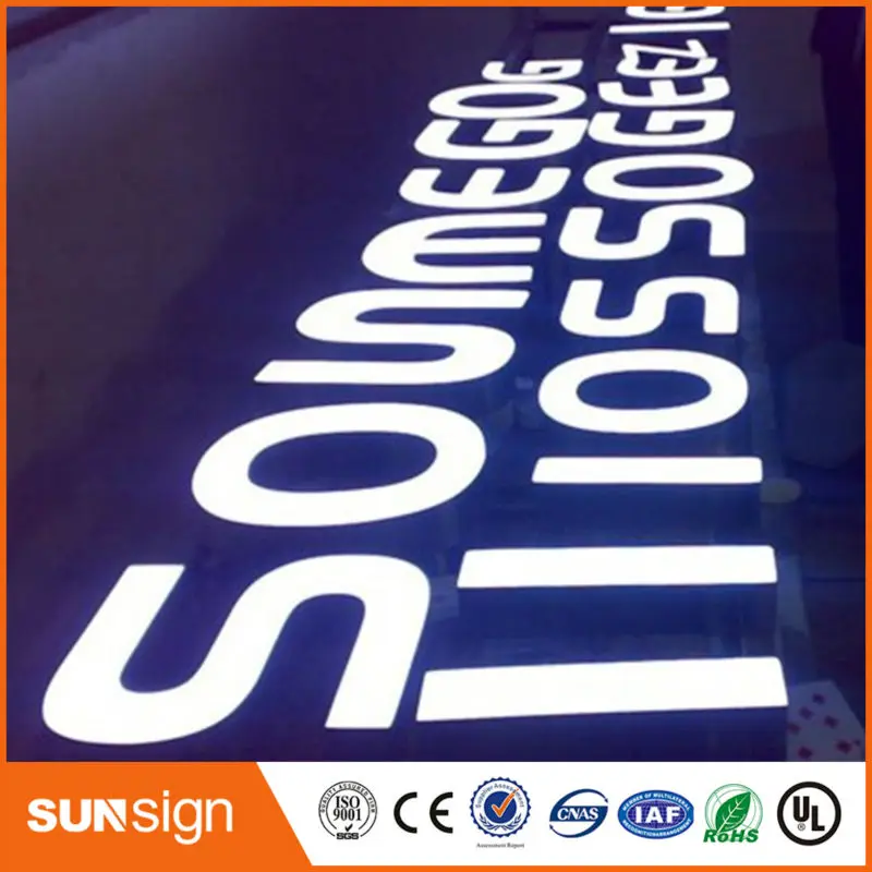 Эпоксидная смола светодиодный канальный светильник буквенный знак акриловый