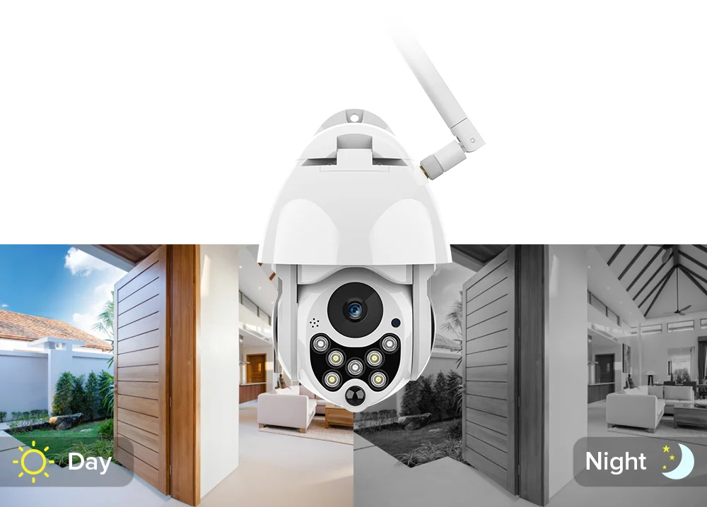 YCC365 1080P 2.0MP Водонепроницаемая ip-камера, уличная камера, WiFi CCTV камера, беспроводная, автоматическое отслеживание, ночное видение, PTZ камера безопасности