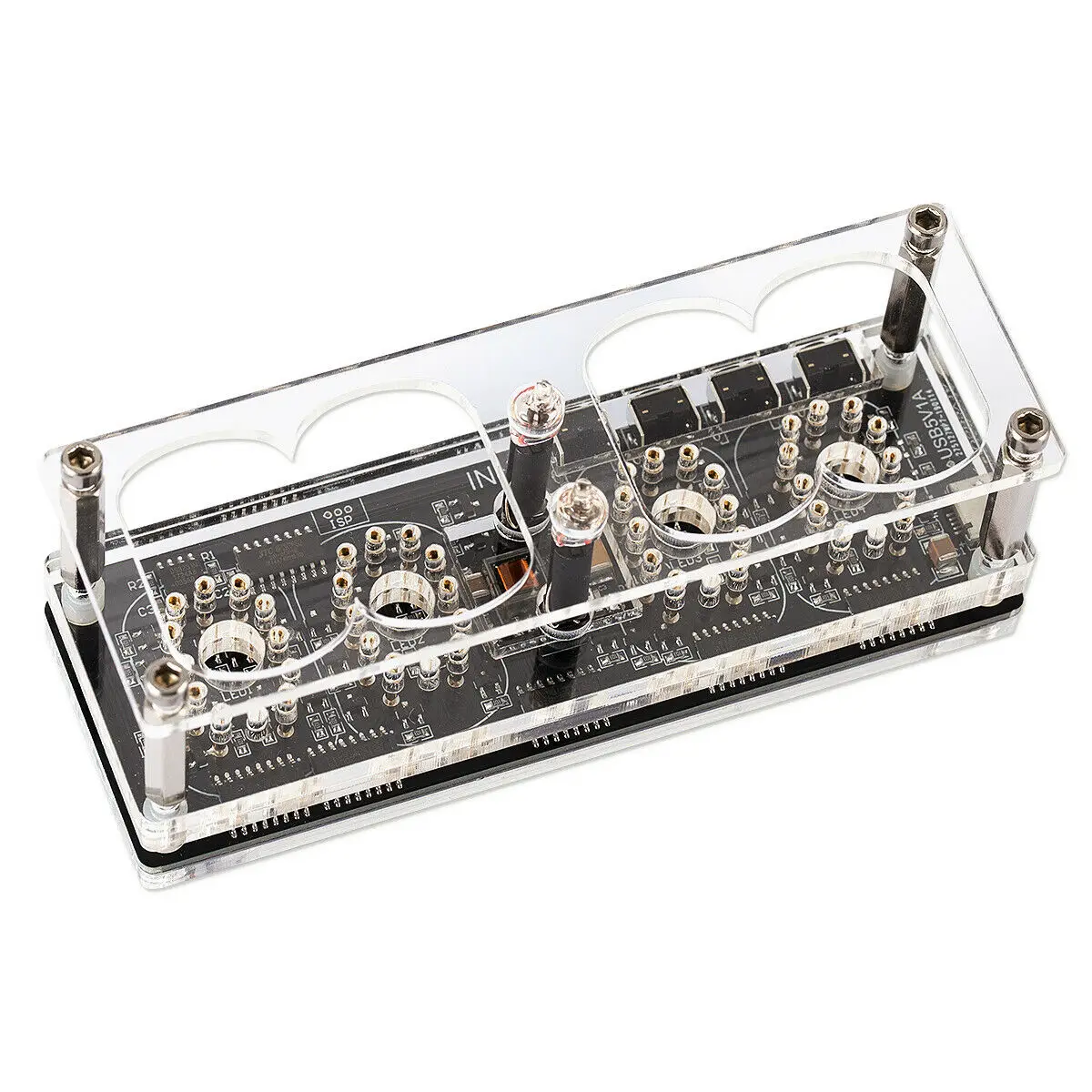 Nobsound мини 5 в цифровой IN-12A/IN-12B Nixie часы без трубок светодиодный винтажные настольные часы