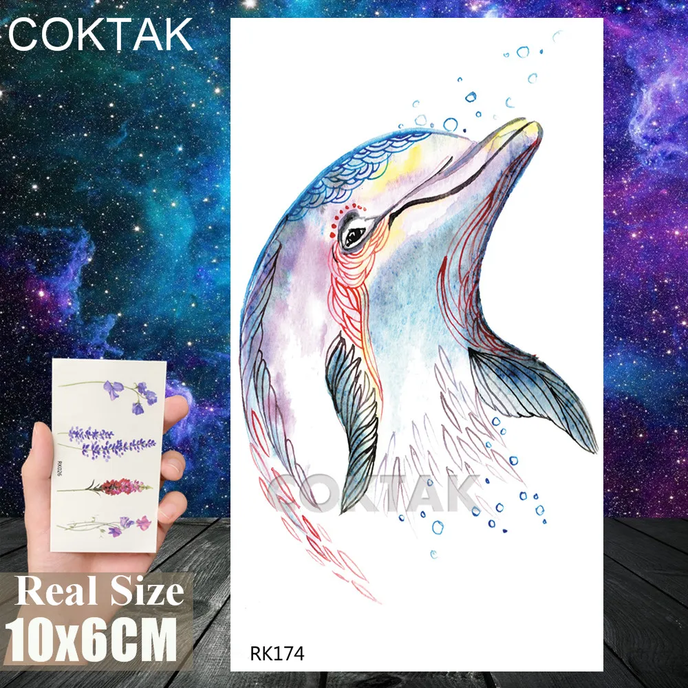 Временные татуировки сделай сам акварельный КИТ Реалистичная фотография для