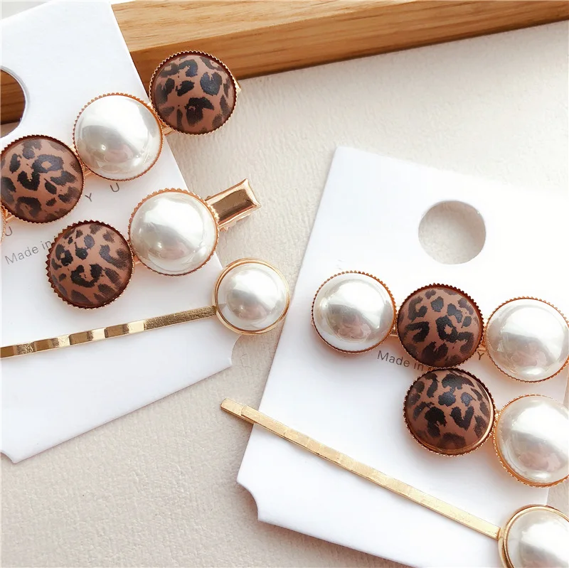 3 шт. заколки для волос с жемчугом