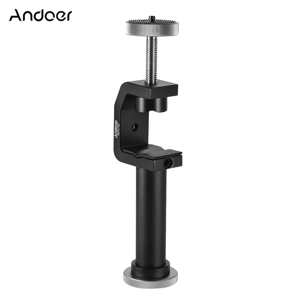 Option 2 Andoer MFC-50 сверхмощная фотография стол дерево зажим c-образный зажим Окно Стекло Зажим для GoPro Экшн камеры для DSLR камеры - Цвет: Option 2