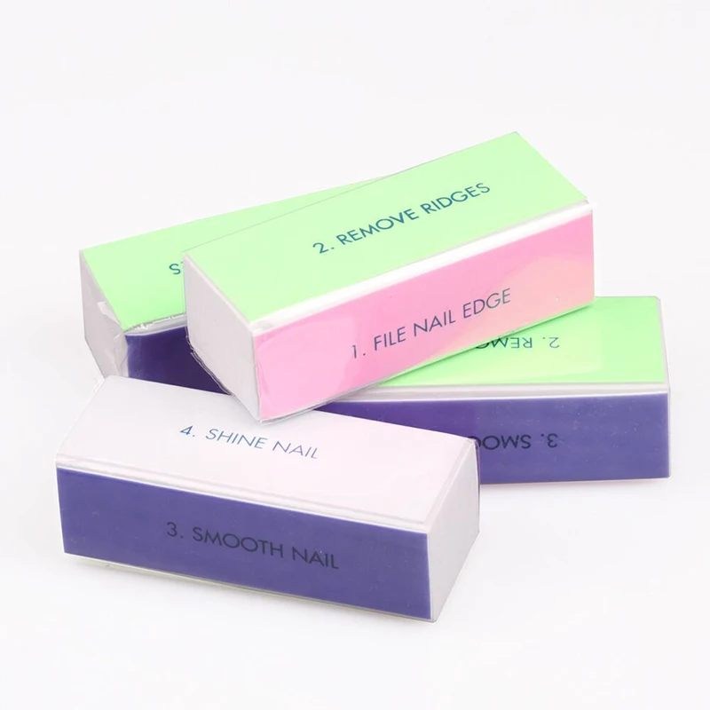 Пилки для ногтей 4 стороны губка буферный блок Полировка шлифовальный