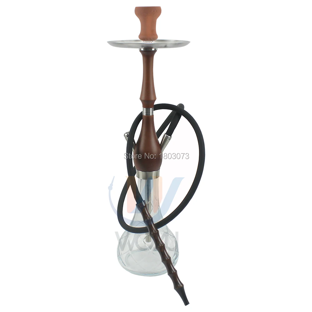 Одиночный шланг деревянная ручка силикон трубы деревянные кальян деревянный