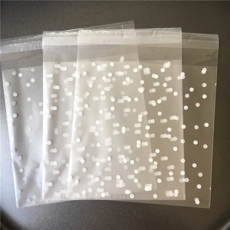 Прозрачный матовый пластиковый Свадебный мешочек для печенья конфет в белый