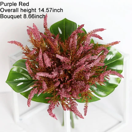 purple red Искусственная Магнолия букет цветов с листьями домашний декор стола Свадебные украшения лаванды ручной работы Flwoer комплект - Цвет: purple red