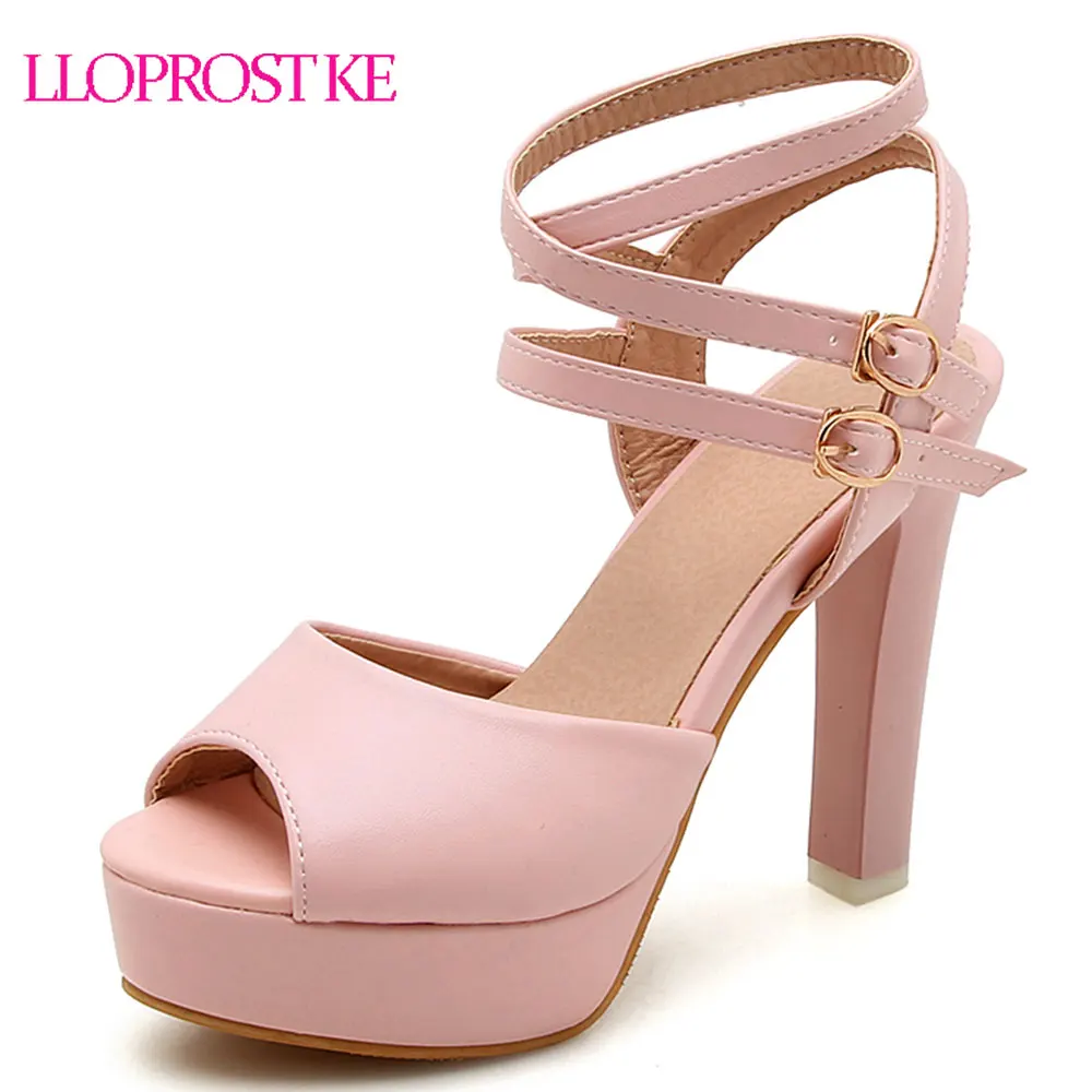Lloprost ke/модные пикантные Босоножки на платформе Женская обувь высоком квадратном