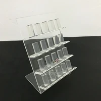 20 fingers clear acrylic perspex ring showcase counter top display jewelry holder