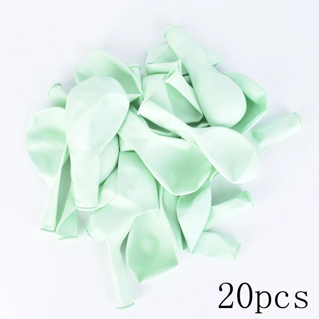 20pcs light cerulean 20 шт 12 дюймов многоцветная Пастельная цепь из резины Свадьба/День рождения фон с воздушными шарами декоративный шар цепь украшение арки - Цвет: 20pcs light cerulean