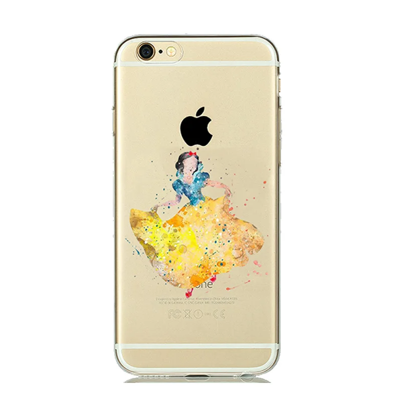 SNOW WHITE Милый силиконовый чехол Минни Маус для iPhone SE 5S 6s 7 8 Plus 7Plus 8 Plus чехол Белоснежка Русалка для iPhone8 iPhone7 Capinha - Цвет: SNOW WHITE