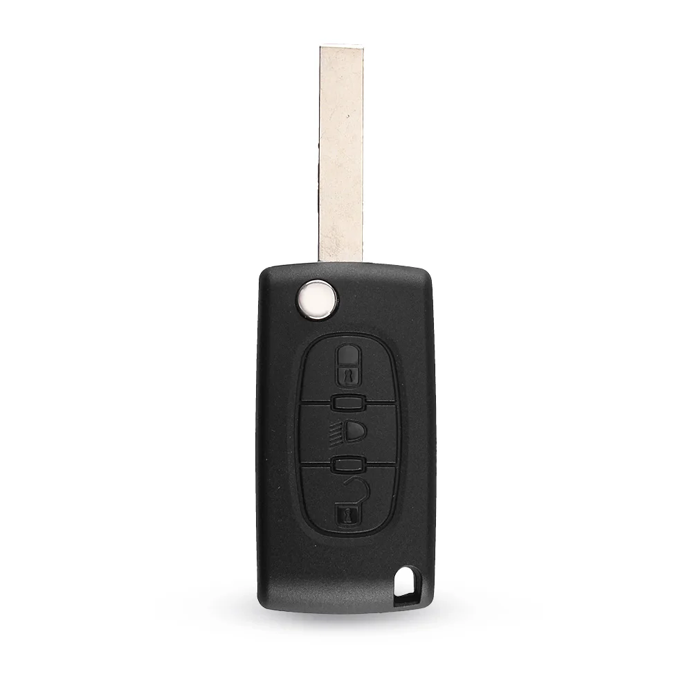 Раскладной чехол KEYYOU для автомобильного ключа брелка с 3 кнопками Peugeot 207 406 307 308 408