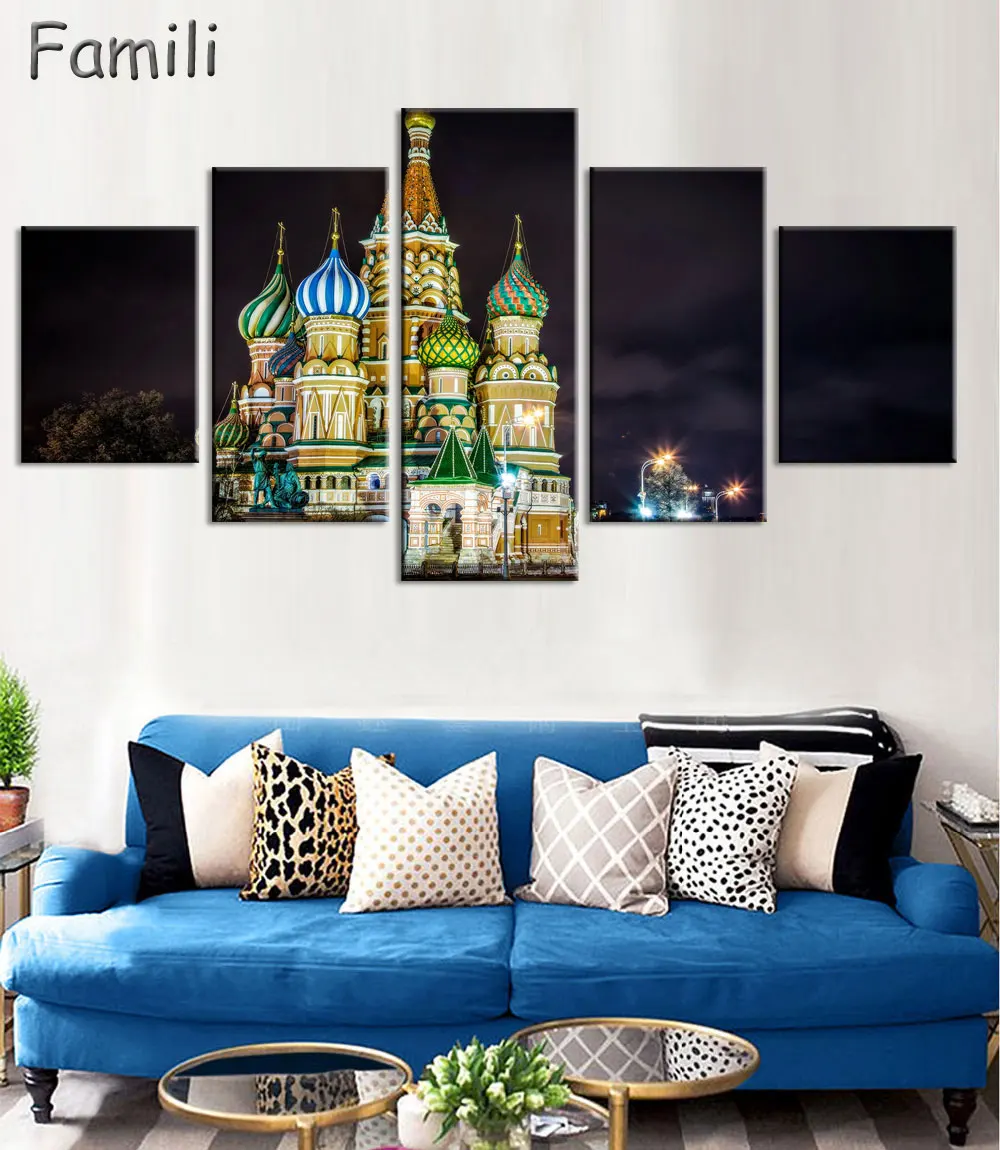 5 шт. настенный плакат для гостиной с изображением российского города | Дом и сад