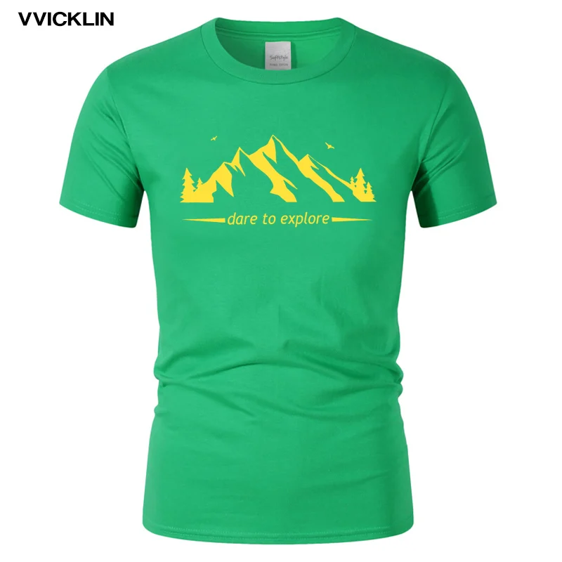 Dare To Explore ore Mountain Футболка модная забавная футболка с короткими рукавами из 100%