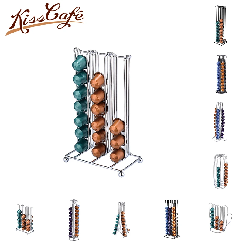 Нержавеющая сталь металлическая капсула Nespresso стойка для кофейных капсул аксессуары стойка-башня дисплей стойки капсула для хранения Органайзер инструмент