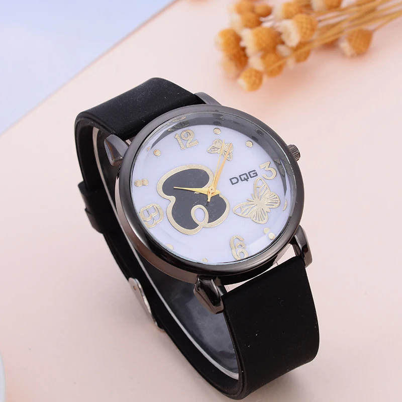 Фото Reloj mujer Новые Модные Простые Стильные женские повседневные часы, Кожа Кварцевые часы Женские Аналоговые мужские часы с медведями kadin izle №5