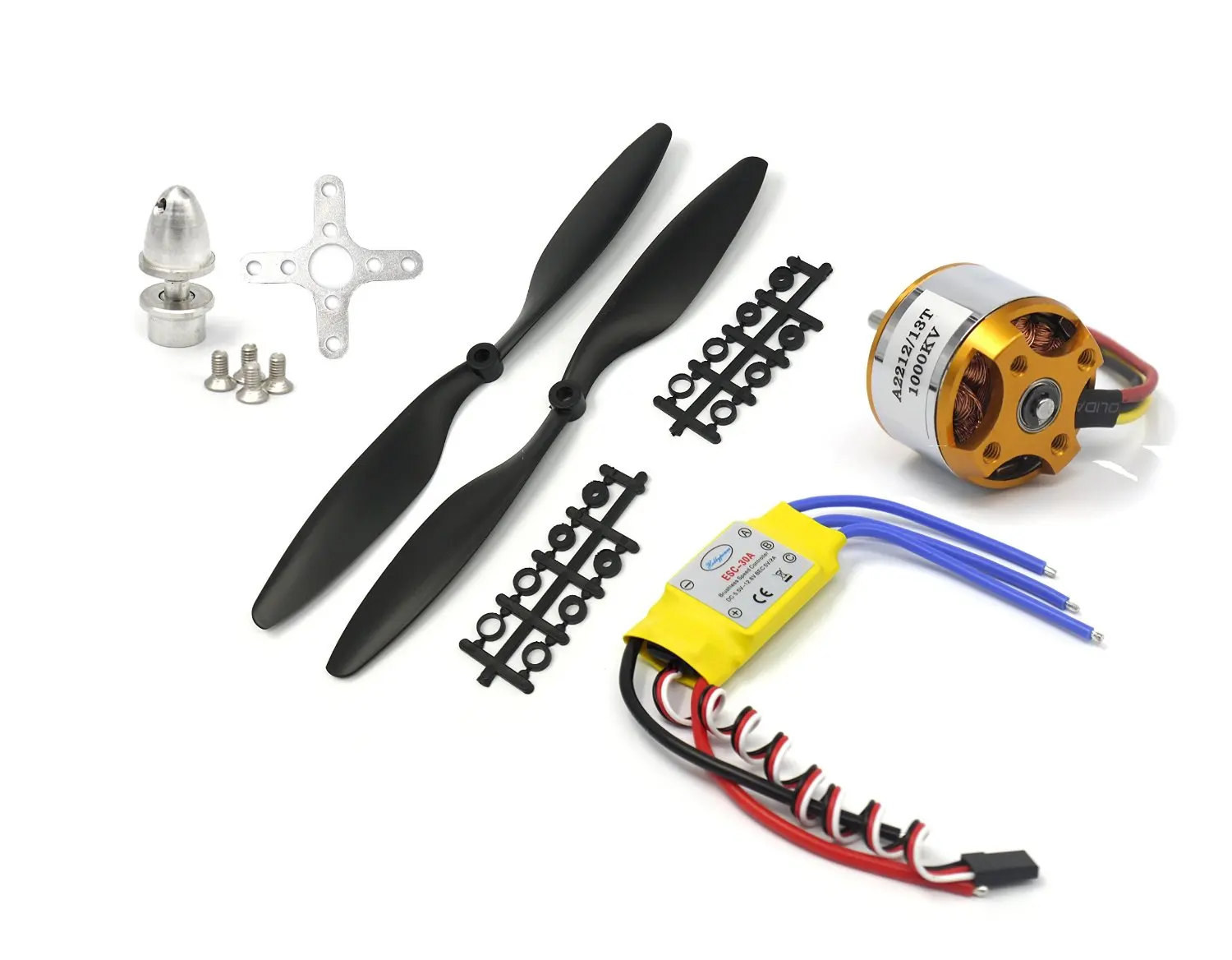 FPV 4 набор 2212 1000KV Outrunner мотор + HP 30A ESC 1045 prop (B) Quad Rotor Multi A2212 Квадрокоптер|Детали и