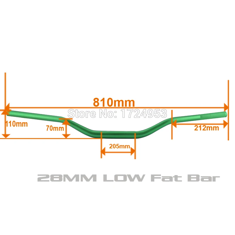 Алюминиевый сплав l810мм 28 мм 1-1/" Pro Taper fat Bar с жировым зажимом riser Мотоцикл Dirt Pit Bike руль