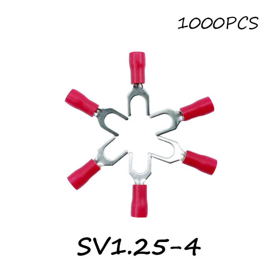 SV1.25 4 1000 шт./упак. красная Изолированная Клеммная колодка соединитель