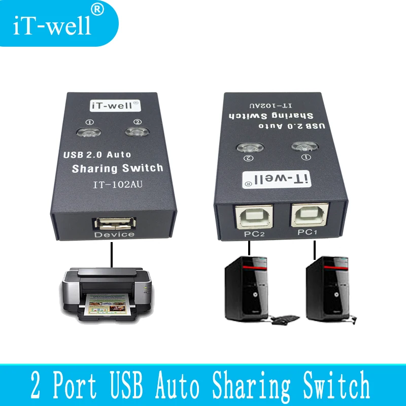 Автоматический Разветвитель usb для принтера|KVM-переключатели| |