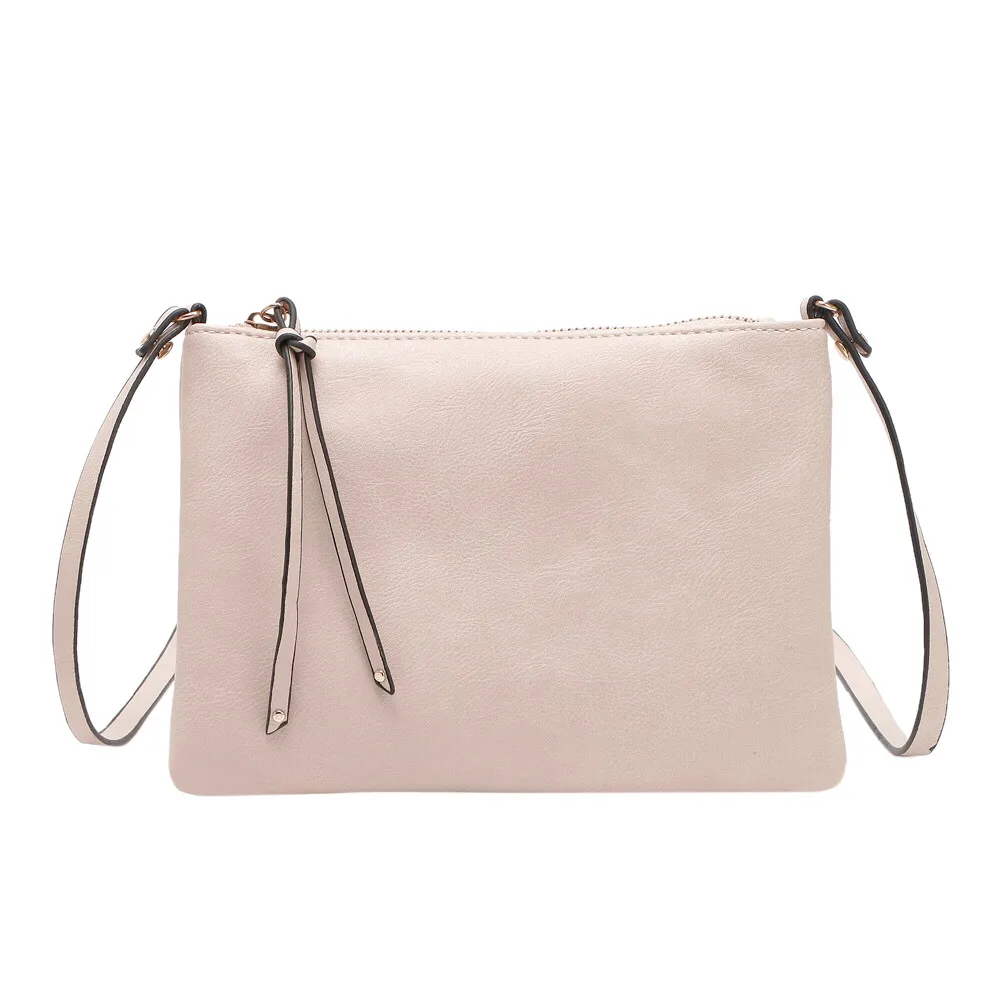 Женская кожаная сумка через плечо на молнии мессенджер|Сумки с ручками| |